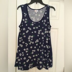 Lularoe XS Blue Daisy Kristina Tank Top